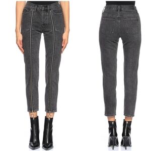 Pistola Nico Zip Straight Leg High Rise Charcoal Jeans Size 26 Zipper